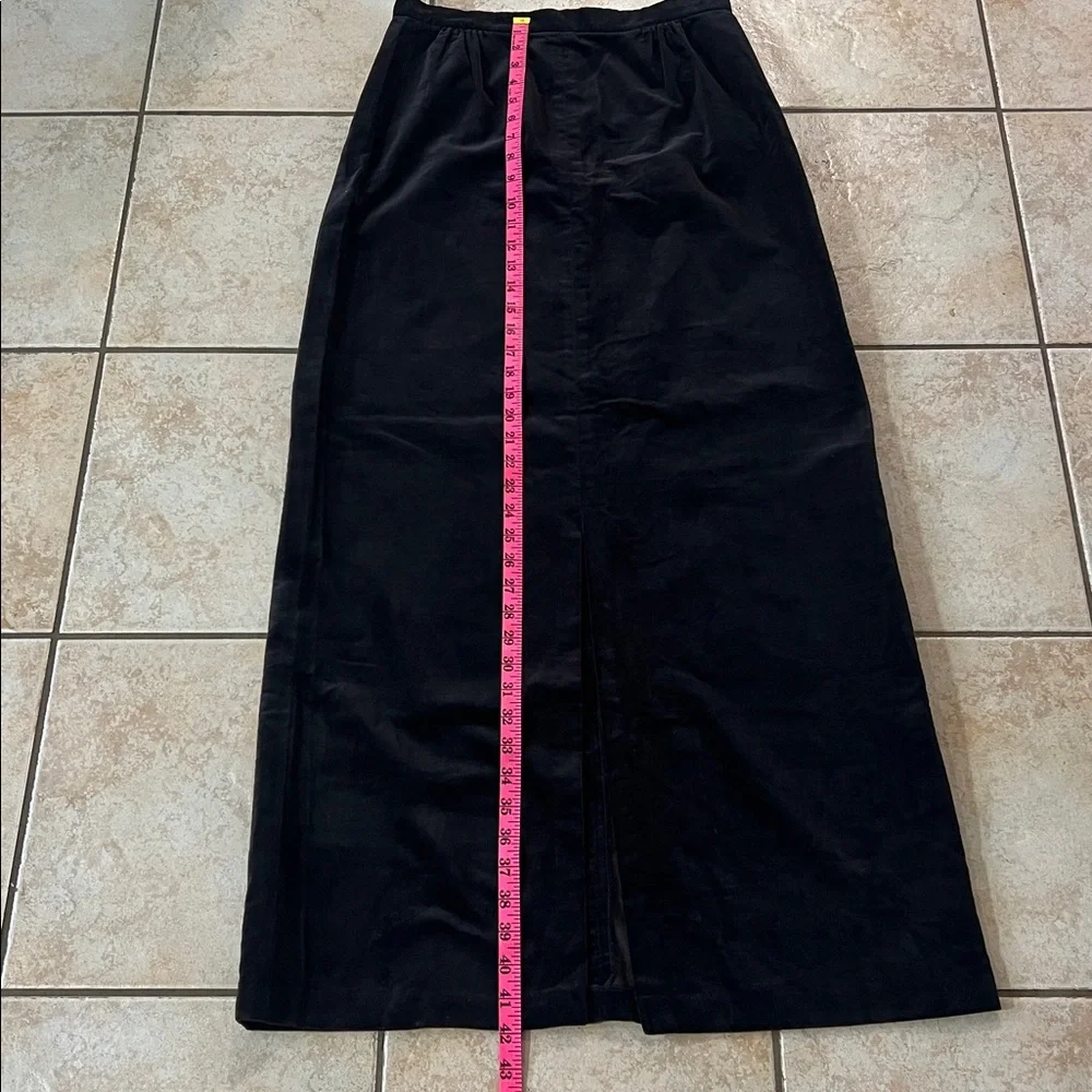 Vintage Diane Rich California‎ Elegant Black Velvet Maxi Skirt, Sz S/M
